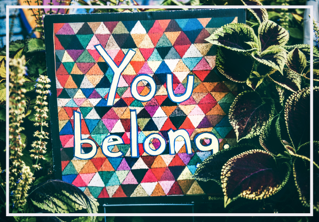 poster stating you belong